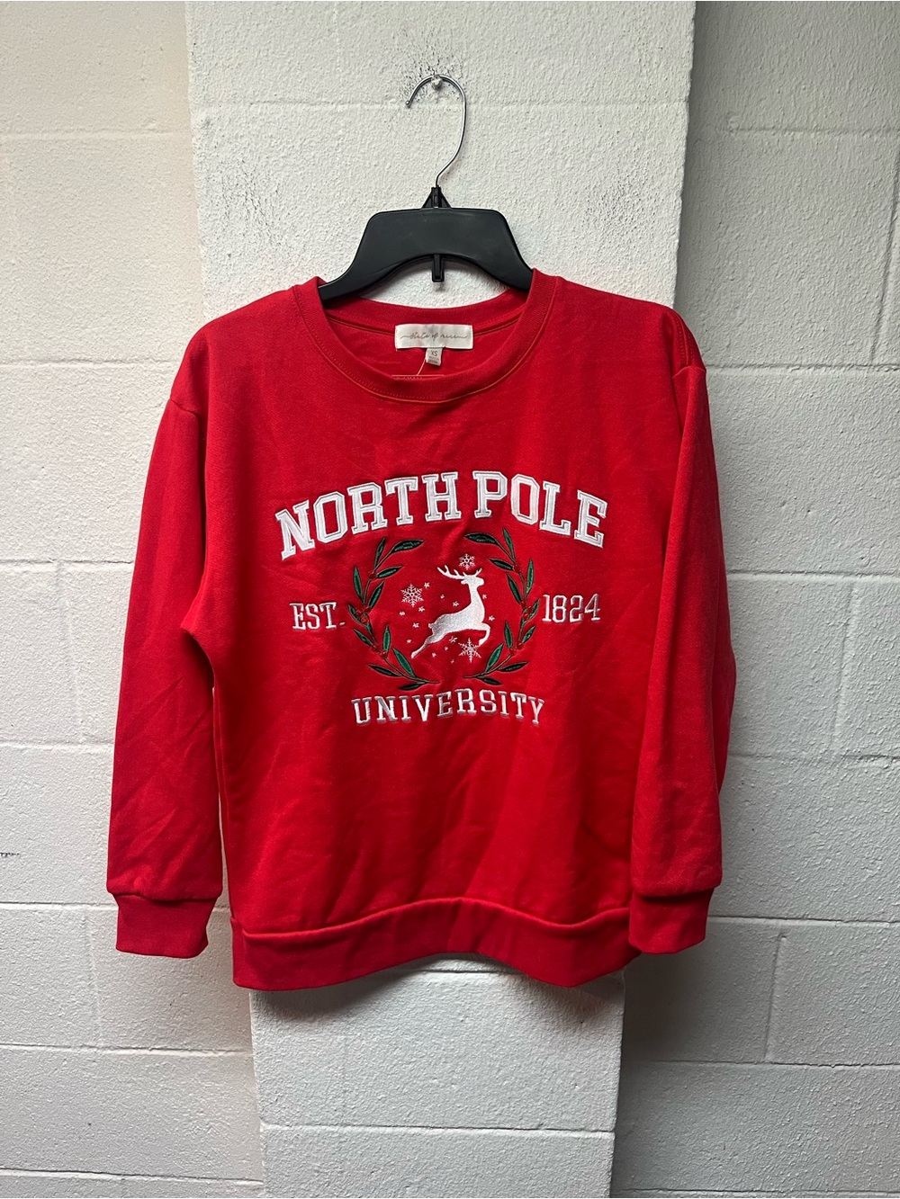 Red North Pole University Crewneck Sweatshirt